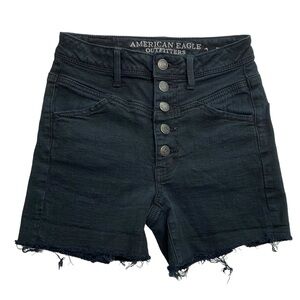 AMERICAN EAGLE Raw Hem Button Fly Shorts Sz 0